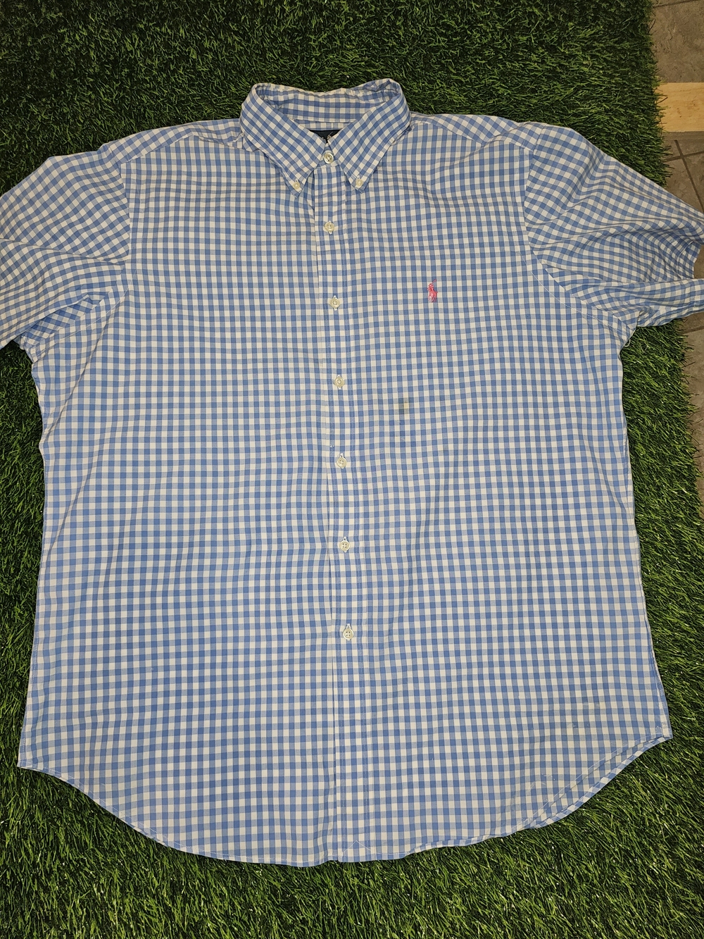 Polo Ralph Lauren Classic Fit Plaid Short Sleeve Shirt - L